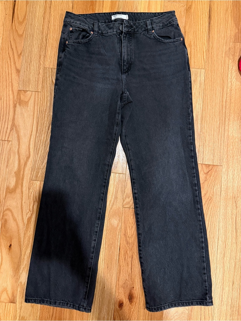 Garage Black Straight Leg Jeans